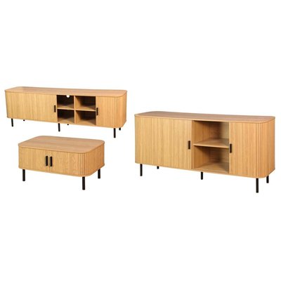 Ensemble table basse, meuble TV et buffet en bois et métal Kyoto AUBRY GASPARD