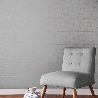 Papier peint Balance Grey/ Pink Gold GRAHAM ET BROWN