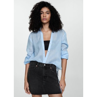 Jupe jean effilochee La Redoute