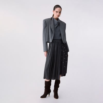 Jupe plissée avec broderies bijoux LIU JO