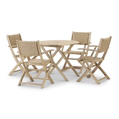 Salon de jardin, 4 chaises, JAVA L. & SERENA DEFORA HOME