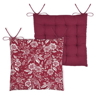 Galette de chaise motif fleurs LOVELY CASA