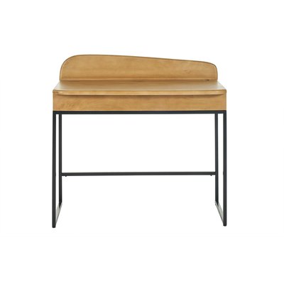 Bureau avec rangement en bois manguier massif L100 cm SHIVA MILIBOO