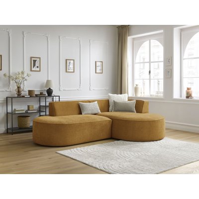 Canapé d'angle fixe 4 places en tissu texturé, ROUSSEAU BOBOCHIC