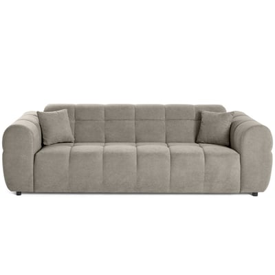 Canapé droit 3 places en tissu texturé, RAY LISA DESIGN