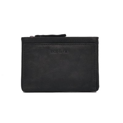 Portefeuille zippé en cuir grainé SOLY NAT & NIN