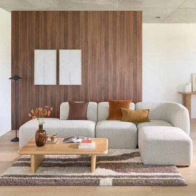 Table basse, plaqué chêne, Curva LA REDOUTE INTERIEURS
