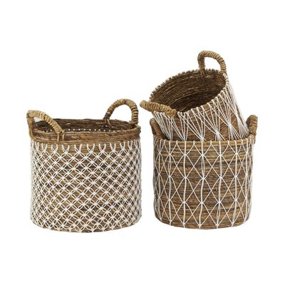 Corbeilles de rangement en bananier et coton AUBRY GASPARD