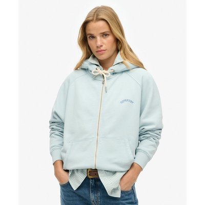 Sweat à capuche zippé à manches raglan et logo Essential SUPERDRY