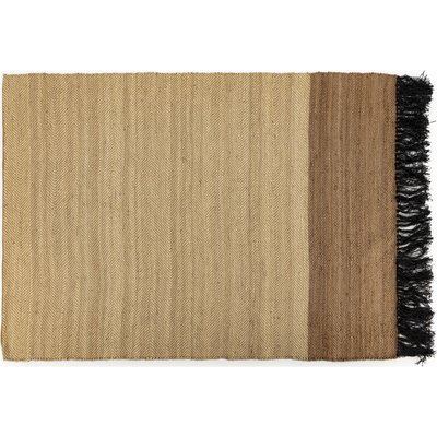 Tapis naturel et  en jute tressée style ethnique chic RECOLLECTION