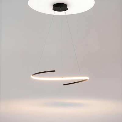 Suspension LED design - ruban noir style minimaliste AVA PIER IMPORT