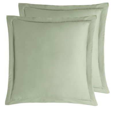 Lot de 2 taies d'oreiller en satin de coton 120 fils VERSALUXE UNI SENSEI MAISON
