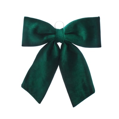 60cm Heritage Noel Green Velvet Decorative Bow SO'HOME