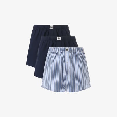Confezione da 3 boxer in cotone con etichetta intessuta LACOSTE