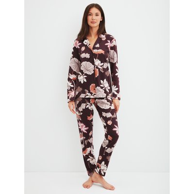 Pyjama boutonné sur toute la longueur manches longues 100% Coton,Coton,Pima® Coton,Swiss+Cotton PALM DREAMS CALIDA