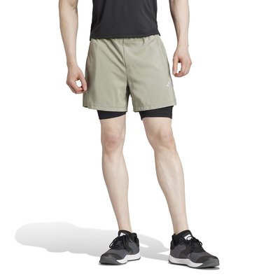 Short de entrenamiento de gym 2 en 1 adidas Performance