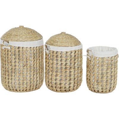 Panier en fibre naturelle (lot de 3), Balines RECOLLECTION
