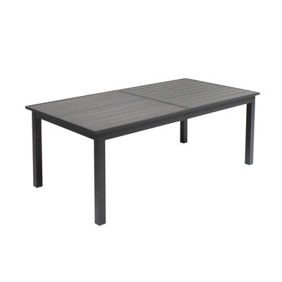 Table de jardin extensible rallonge papillon aluminium, NICE OVIALA