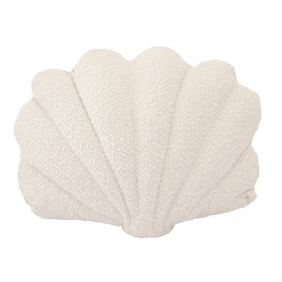 Coussin coquillage en laine bouclée MX HOME