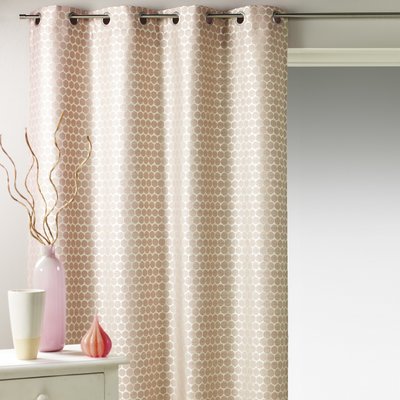 Rideau en jacquard fantaisie à pois HOME MAISON