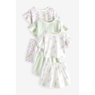 Pyjama short rayé pastel , lot de 3 NEXT