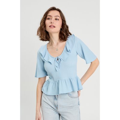 Blouse noeud et volants CACHE CACHE