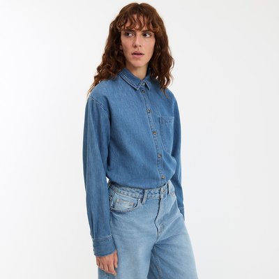 Chemise en denim pur coton, Signature MARLÈNE LA REDOUTE COLLECTIONS