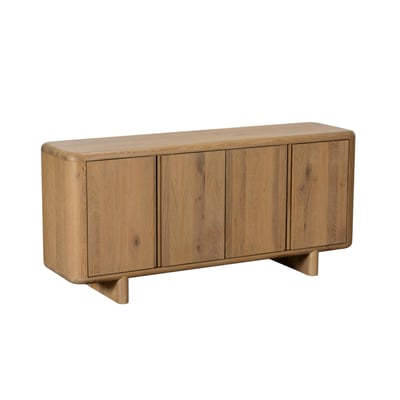 Buffet en bois 4 portes bords arrondis ASTER PIER IMPORT