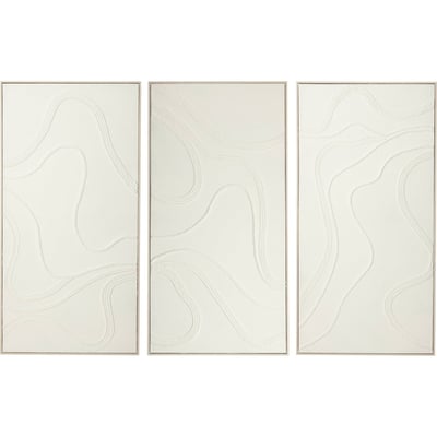 Triptyque mural en toile texturée, Lot de 3 RECOLLECTION