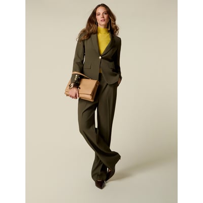 Pantalon palazzo tailleur à pinces OLTRE