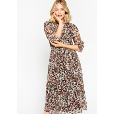 Robe cache-coeur à imprimé léopard LOLALIZA