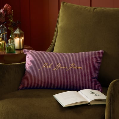 Pick Your Poison Velvet Halloween Cushion FURN.