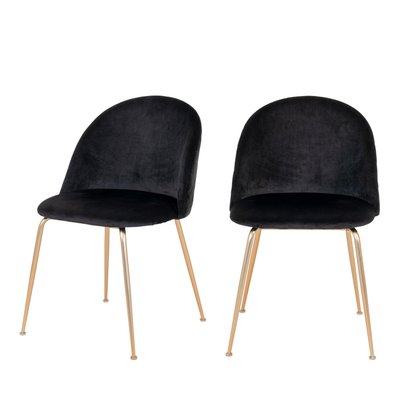 Lot de 2 chaises en velours et pieds dorés - Geneve HOUSE NORDIC