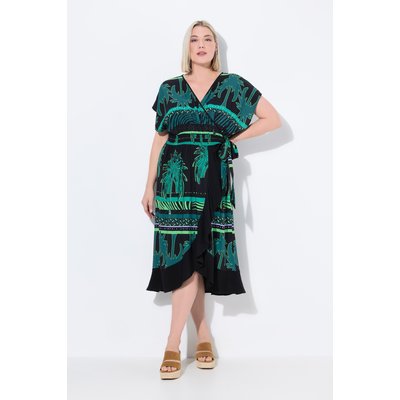 Caftan motif jungle. Décolleté ULLA POPKEN