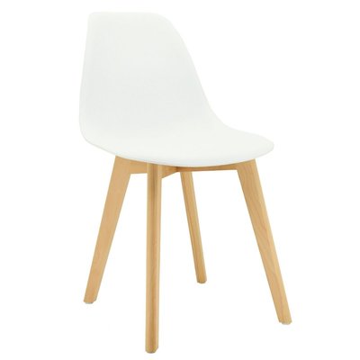 Chaise en polypropylène et bois de hêtre Blanc AUBRY GASPARD