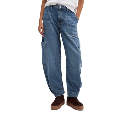 Jeans modèle Lara cargo barrel en mélange Lyocell-Organic-Cotton MARC O'POLO