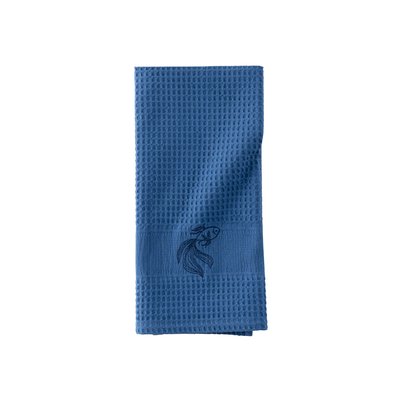 Torchon coton nid d'abeille HALFMOON CARRE BLANC