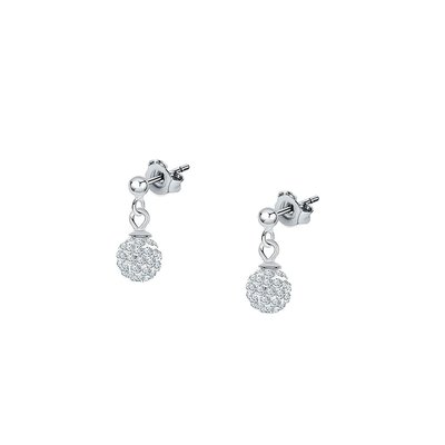 Puces en argent 925 et cristal CLEOR