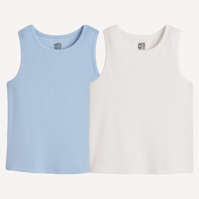 Lot de 2 débardeurs en côtes LA REDOUTE COLLECTIONS
