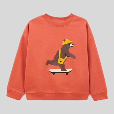 Sweat imprimé dans le dos en coton BIO MONOPRIX