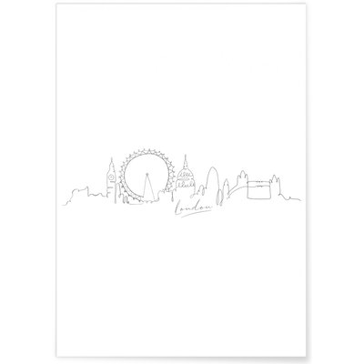 Affiche Line Art Londres L'AFFICHERIE