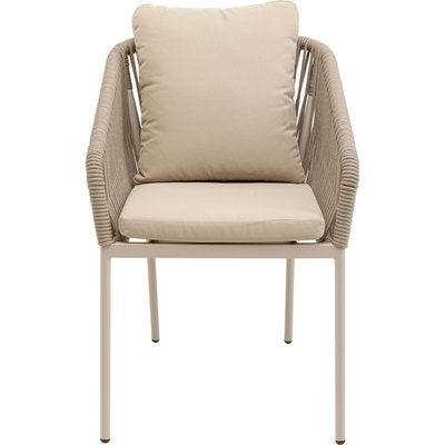 Chaise de jardin avec accoudoirs en alu et polyester, CYPRUS KARE DESIGN