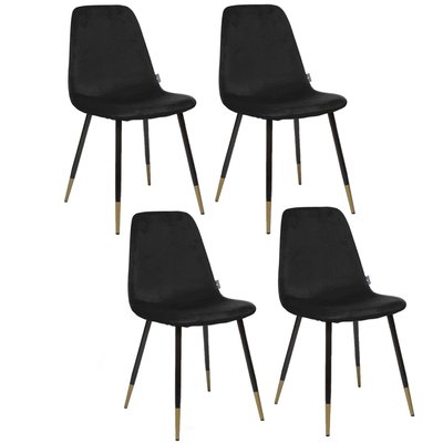 Lot de 4 Chaises design velours Tyka TOILINUX