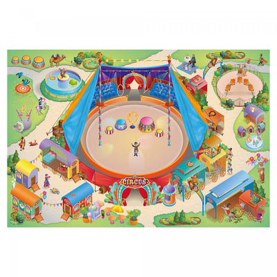 Tapis enfant tissé CIRQUE UN AMOUR DE TAPIS