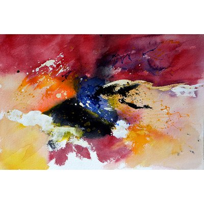 Tableau peint abstraite aquarelle HEXOA