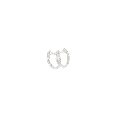 Créoles ovales zircon et argent garati 925 BALABOOSTE