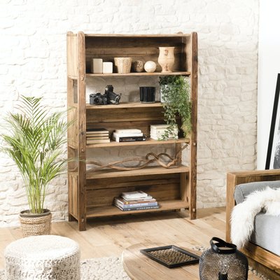 Bibliothèque étagère en bois recyclé style campagne DENVER PIER IMPORT
