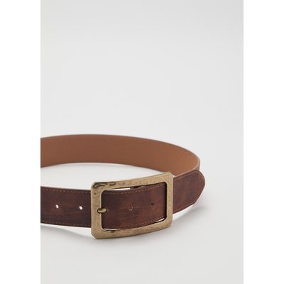 Ceinture boucle carrée texture MANGO