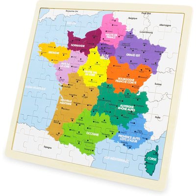 Puzzle carte de France les régions ULYSSE
