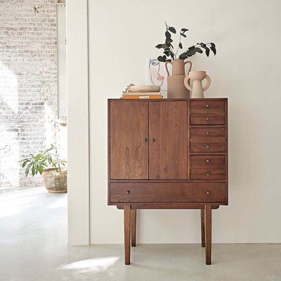 Commode en bois mindi massif 90 cm  VINTAGE BERAH GETAH
